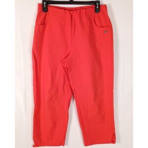 LauRie Rachel Cropped Pants Women 12 Stretch Elastic Waist Mid Rise Comfort